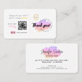 CreativeSocial Media Custom QR Code Logo Dank u Visitekaartje (Voorkant / Achterkant)