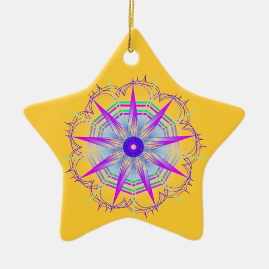 Creativiteit8 ster keramisch ornament (Voorkant)