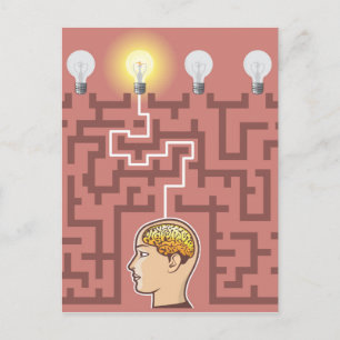 Creativiteit Brainstormpassage door Maze Briefkaart