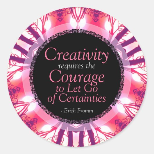 Creativiteit Courage Quote Custom Art Sticker (Voorkant)