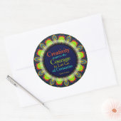 Creativiteit Courage Quote Custom Art Sticker (Envelop)
