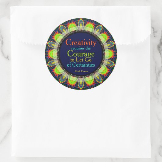 Creativiteit Courage Quote Custom Art Sticker (Tas)