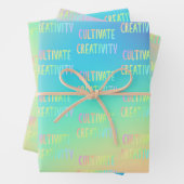 "Creativiteit cultiveren" Prismatische gradiënt va Inpakpapier Vel (In situ)