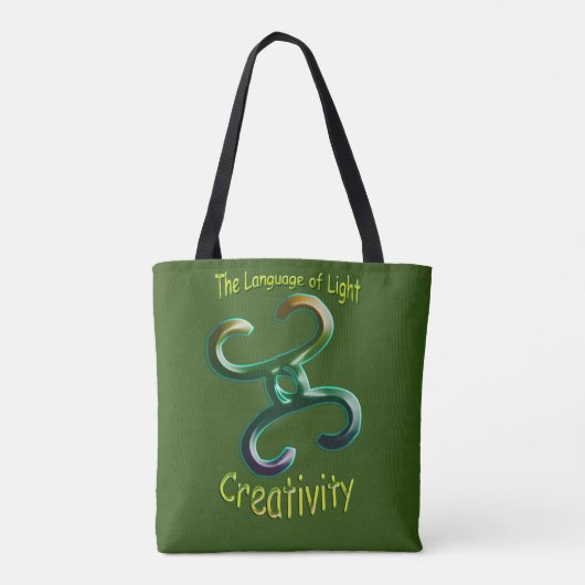 Creativiteit Heart Chakra Symbol Canvas tas (Achterkant)
