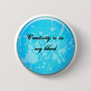 Creativiteit, het bloeit ronde button 5,7 cm