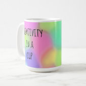 Creativiteit in een beker kleurrijke koffie-Mok Koffiemok (Voorkant links)