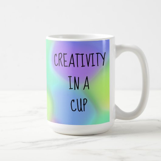 Creativiteit in een beker kleurrijke koffie-Mok Koffiemok (Rechts)