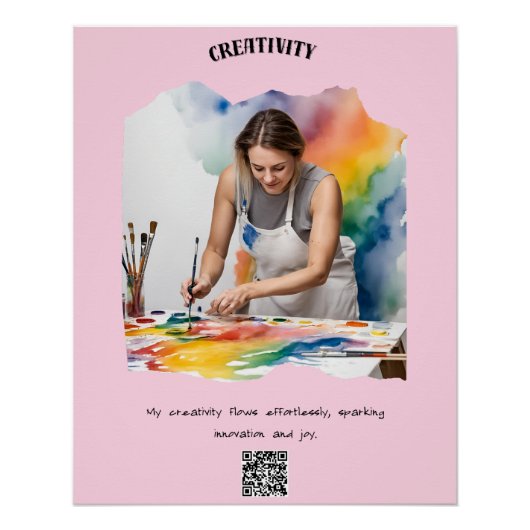 Creativiteit & Innovatie Affirmatie Speciale Gift Perfect Poster (Voorkant)