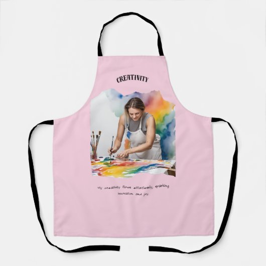 Creativiteit & Innovatie Affirmatie Speciale Gift Schort (Voorkant)