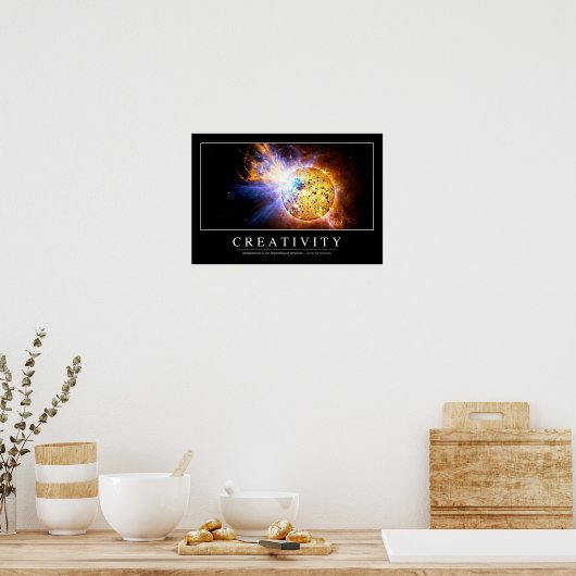 Creativiteit: Inspirerend prijsopgave Poster (Keuken)