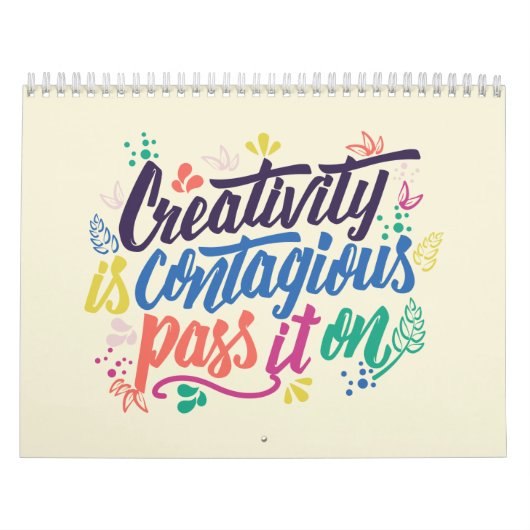 Creativiteit is besmettelijk als je het doorgeeft kalender (Hoes)