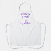 Creativiteit is boodschap Ik ben heel creatief Fun Schort (Voorkant)