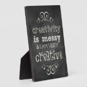 Creativiteit is een boodschap fotoplaat (Zijkant)