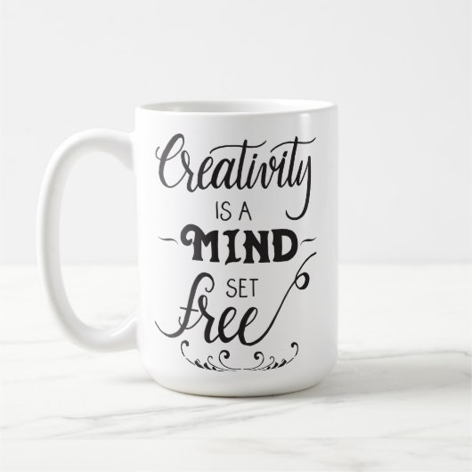 Creativiteit is een Mind Set Free Mok (Links)