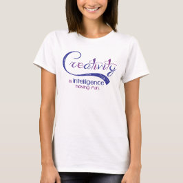 Creativiteit is intelligentie die plezier heeft in t-shirt