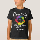 Creativiteit is intelligentie die zich heeft gedra t-shirt (Voorkant)