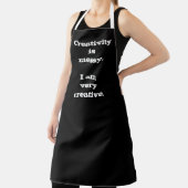 Creativiteit is Messy. Funny Apron Schort (Insitu)