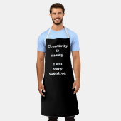 Creativiteit is Messy. Funny Apron Schort (Gedragen)