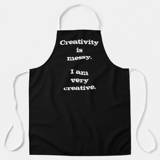 Creativiteit is Messy. Funny Apron Schort (Voorkant)