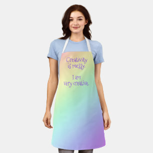 Creativiteit is Messy Funny Rainbow-Schort Schort