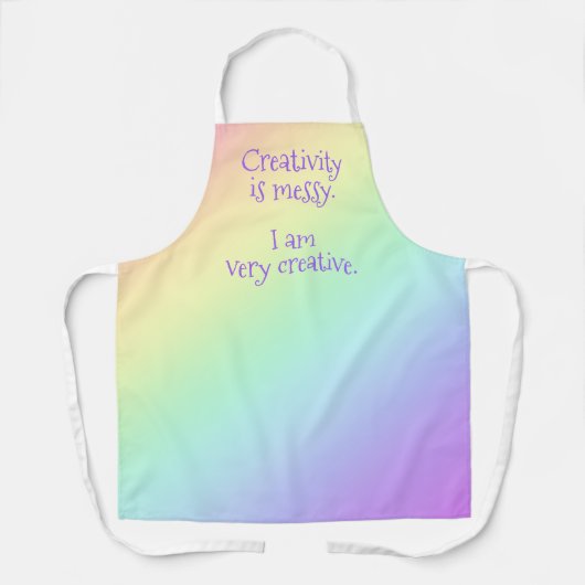 Creativiteit is Messy Funny Rainbow-Schort Schort (Voorkant)