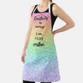 Creativiteit is Messy Rainbow Doodles Funny Apron Schort (Insitu)