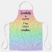 Creativiteit is Messy Rainbow Doodles Funny Apron Schort (Voorkant)