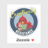 "Creativiteit is mijn weerstand" compacte cirkel Sticker (Vel)