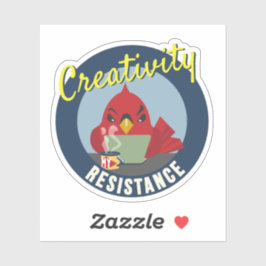 "Creativiteit is mijn weerstand" compacte cirkel Sticker