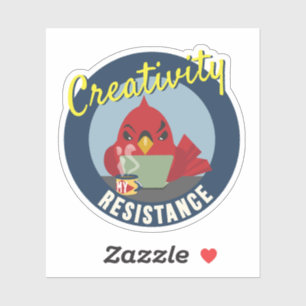 "Creativiteit is mijn weerstand" compacte cirkel Sticker