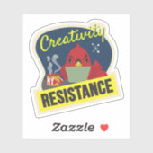 Creativiteit is mijn weerstand compacte versie sticker (Vel)