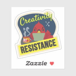 Creativiteit is mijn weerstand compacte versie sticker