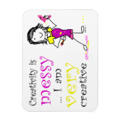 Creativiteit is rommelige magneet (Verticaal)