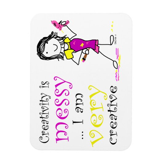 Creativiteit is rommelige magneet (Verticaal)