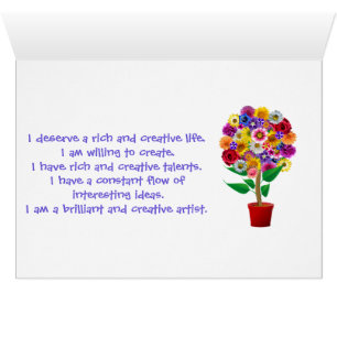 Creativiteit-kaartje - Dagelijks mantra dubbel