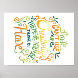 Creativiteit kan niet omhoog poster