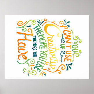 Creativiteit kan niet omhoog poster