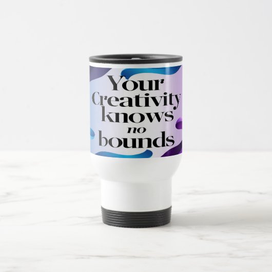 Creativiteit kent geen grenzen 3 reisbeker (Center)