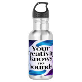 Creativiteit kent geen grenzen 3 waterfles  (Voorkant)