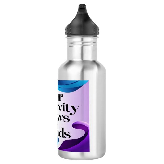 Creativiteit kent geen grenzen 3 waterfles  (Rechts)