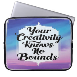 Creativiteit kent geen grenzen optie 2 laptop sleeve