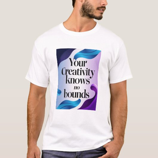 Creativiteit kent geen grenzen optie 2 t-shirt (Voorkant)