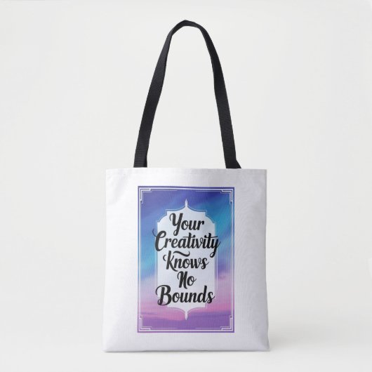Creativiteit kent geen grenzen optie 2 tote bag (Voorkant)