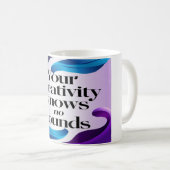 Creativiteit kent geen grenzen optie 3 koffiemok (Voorkant rechts)