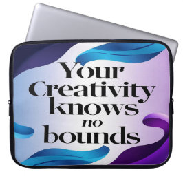 Creativiteit kent geen grenzen optie 3 laptop sleeve