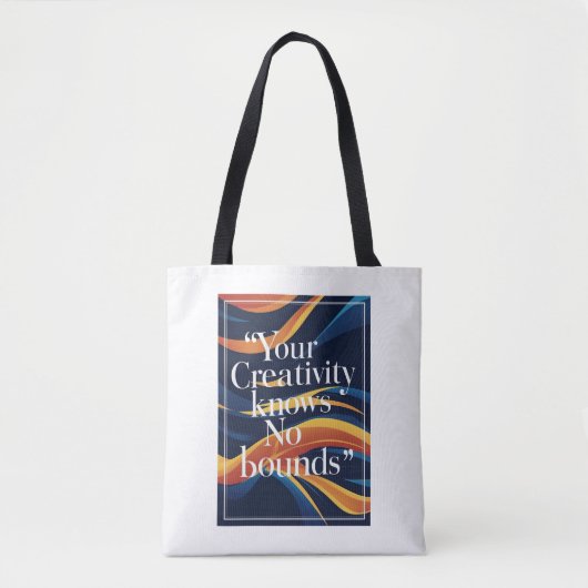 Creativiteit kent geen grenzen optie 3 tote bag (Voorkant)