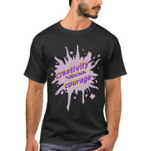 Creativiteit Kost Moed Paint Splatter T-shirt