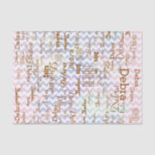 Creativiteit met Chevron en gepersonaliseerde naam Tissuepapier (Voorkant)