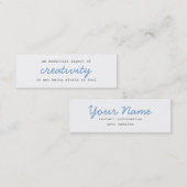 creativiteit mini cards script mini visitekaartje (Voorkant / Achterkant)