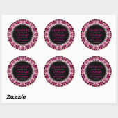 Creativiteit Moed Custom Quote Roze Zwart Mandala Ronde Sticker (Vel)